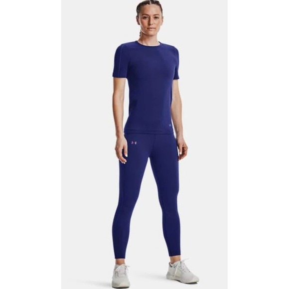 Women's UA Rush™ Seamless Ankle Leggings, ColorsBauhaus Blue/Iridescent, Small - Picture 6 of 6